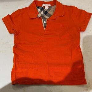 Burberry Vibrant Orange Kids Polo Shirt
